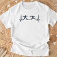 Esgrima Fencer Jugadores Juego Fencing Cardiogram Esgrima Camiseta unisex Regalos para ancianos
