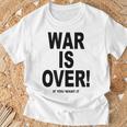 Exclusive War Is Over ご希望の場合限定ブラックプリント Tシャツ 高齢者への贈り物