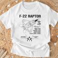 F22 ラプター戦闘機 ジェット仕様 軍用飛行機 F22 ラプター Tシャツ 高齢者への贈り物