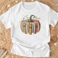 Fall Book Pumpkin Fall Librarians Bookworm Teachers Students T-Shirt Gifts for Old Men