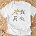 Fencer 猫 エペフェンシング付き Tシャツ 高齢者への贈り物