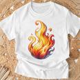 Fire Element Flameのグラフィックアート。あらゆる年齢の方に。 Tシャツ 高齢者への贈り物