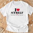 I Love Myself I Heart Myself Tシャツ 高齢者への贈り物
