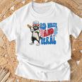 Raccoon 4Th Of July Patriotic Cute Red White And Feral T-Shirt Gifts for Old Men