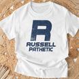Russell Pathetic Unathletic プットダウン&インシュルト Tシャツ 高齢者への贈り物
