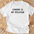 Gaming Is My Religion 面白いオタクゲームステートメント Tシャツ 高齢者への贈り物
