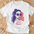 Girl Boss ポップアート セルフエンパワーメント レトロ 1950年代 Tシャツ 高齢者への贈り物