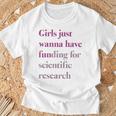 Girls Just Wanna Have Funding X Forcience Research Tシャツ 高齢者への贈り物