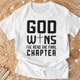 God Wins I 'Ve Read The Final Chapter Christian Faithin God Tシャツ 高齢者への贈り物