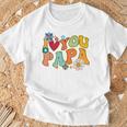 Groovy 父の日 I Love You Papa フラワー ヒッピー Tシャツ 高齢者への贈り物