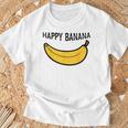 Happy Banana ファニーバナナラブ フルーツバナナ スマイリーフェイス Tシャツ 高齢者への贈り物