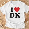 I Heart Dk Initials I Love DK First And Last Name D K Tシャツ 高齢者への贈り物
