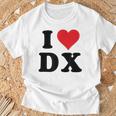 I Heart Dx Initials I Love DX First And Last Name D X Tシャツ 高齢者への贈り物