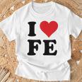 I Heart Fe Initials I Love FE First And Last Name F E Tシャツ 高齢者への贈り物