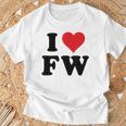 I Heart Fw Initials I Love FW First And Last Name F W Tシャツ 高齢者への贈り物