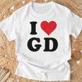 I Heart Gd Initials I Love GD First And Last Name G D Tシャツ 高齢者への贈り物