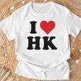 I Heart Hk Initials I Love HK First And Last Name H K Tシャツ 高齢者への贈り物