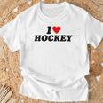 I Heart Hockey Tシャツ 高齢者への贈り物