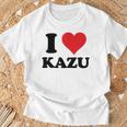I Heart Kazu 名 I Love パーソナライズ Tシャツ 高齢者への贈り物