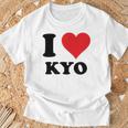 I Heart Kyo ファーストネーム I Love パーソナライズ Tシャツ 高齢者への贈り物