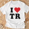 I Heart Tr Initials I Love TR First And Last NameR Tシャツ 高齢者への贈り物