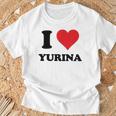 I Heart Yurina ファーストネーム I Love パーソナライズ Tシャツ 高齢者への贈り物