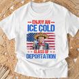 Ice Ice Cold Glass Of Deportation Trump 4Th Of July T-Shirt Gifts for Old Men