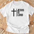 Jesus Is Lord 十字架 信仰 クリスチャン 聖書 神聖 Tシャツ 高齢者への贈り物
