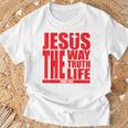 Jesus Is The Way Truth Life クリスチャン 男性 女性 クリスチャン Tシャツ 高齢者への贈り物