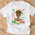 Junenth Girls 1865 African American Black T-Shirt Gifts for Old Men