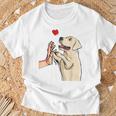 Labrador Retriever Love Golden Lab Mamma Papà Maglietta Regalos para ancianos