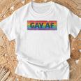 Lgbtq Gay Af Pride Lgbt Ally Rainbow Flag Retrointage Tシャツ 高齢者への贈り物