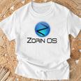 Linux Zorin Os タグラインとロゴ入り オープンソースos Tシャツ 高齢者への贈り物