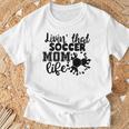 Livin' Thatoccer Mom Life ファニースポーツ 母の日 長袖tシャツ Tシャツ 高齢者への贈り物