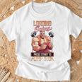 Loading Gains プレススタートからポンプ鉄ボディビルディング Tシャツ 高齢者への贈り物