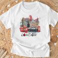 London Uk イギリス ノベルティ グラフィック お土産 ロンドン Tシャツ 高齢者への贈り物