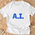 I Love AI 人工知能 長袖tシャツ Tシャツ 高齢者への贈り物