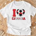 I Love Canada サッカーボール 男の子 女の子 キッズ カナダ国旗 Tシャツ 高齢者への贈り物