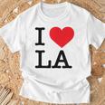 I Love La Top I Heart Los Angeles バケーションギフト Tシャツ 高齢者への贈り物
