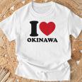 I Love Okinawa アイラブ 沖縄 メンズ 琉球 お土産 旅行 Tシャツ 高齢者への贈り物
