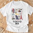 I Love Tokyo Wonderful Tokyo Japan Culture Doodles Graphic Tシャツ 高齢者への贈り物
