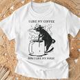 Magic Coffee Cat 面白い猫 Tシャツ 高齢者への贈り物
