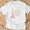 Meet Me In Paris 水彩プリントtシャツ エッフェル塔 Tシャツ 高齢者への贈り物