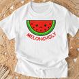 Meloncholy 面白い スイカ しゃれ フルーツ好き。 Tシャツ 高齢者への贈り物