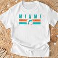Mia マイアミ ローカルスタンダード Mia レトロ ドルフィン マイアミ Fl クラシック Tシャツ 高齢者への贈り物