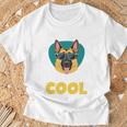 My Dog Thinks I'm Cool サングラス ジャーマンシェパード ドッグオーナー 長袖tシャツ Tシャツ 高齢者への贈り物
