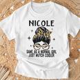 Nicole コスチューム かわいい 定義 名入れ Nicole Tシャツ 高齢者への贈り物