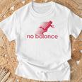 No Balance Girl スポーツとユーモアのための面白いパロディデザイン Tシャツ 高齢者への贈り物