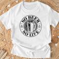 No Beer No Life ヴィンテージ飲酒 ビール愛好家向け ビールファン向け Tシャツ 高齢者への贈り物