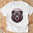 メンズ Papa Bear Face サングラス Papa Bear Lover 父の日 Tシャツ 高齢者への贈り物